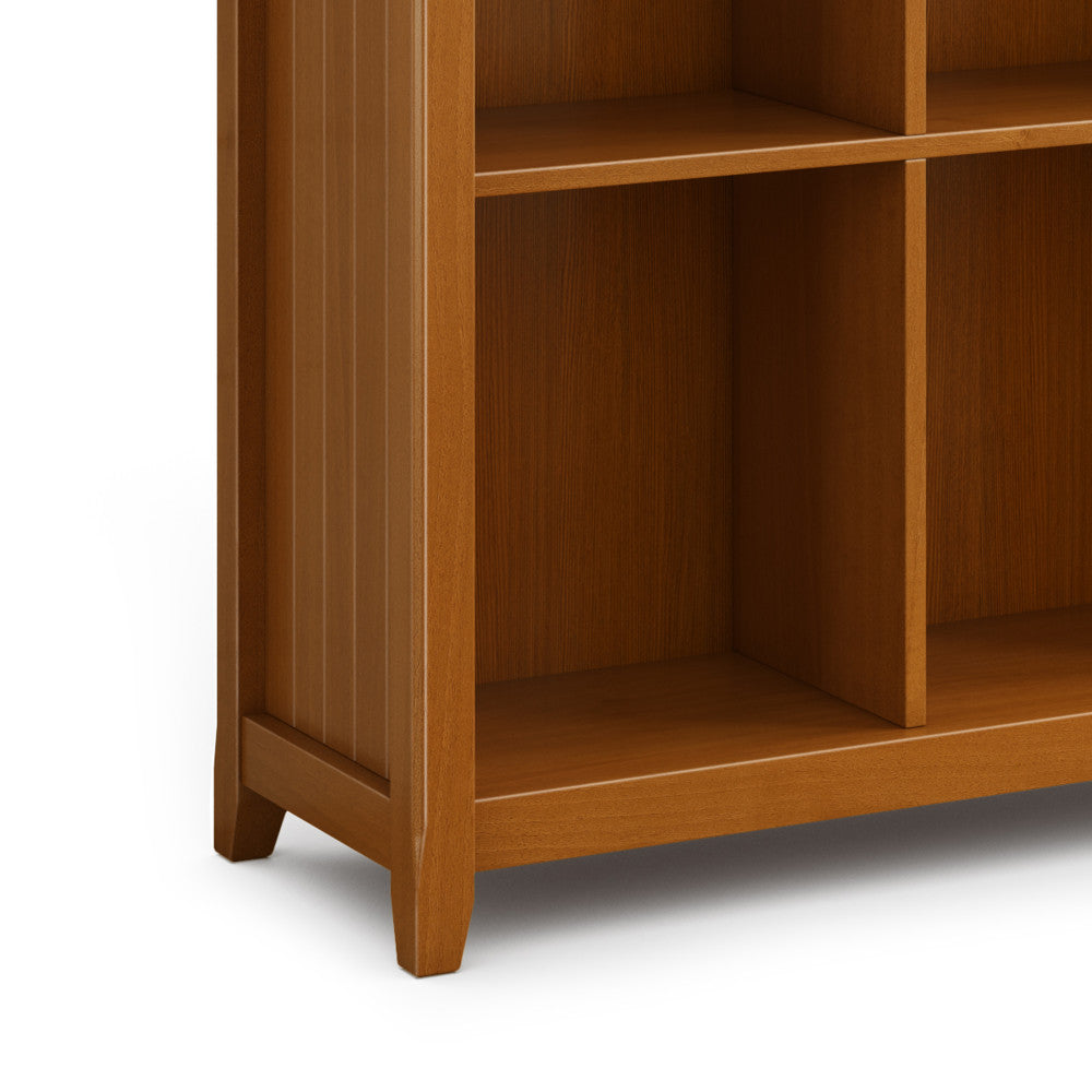 Acadian SOLID WOOD 9 Cube Bookcase and Storage Unit, Light Golden Brown