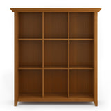 Acadian SOLID WOOD 9 Cube Bookcase and Storage Unit, Light Golden Brown