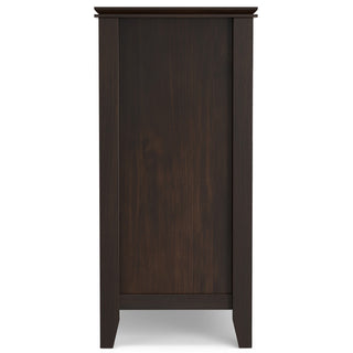 Artisan Solid Wood Sideboard Buffet, Dark Chestnut Brown