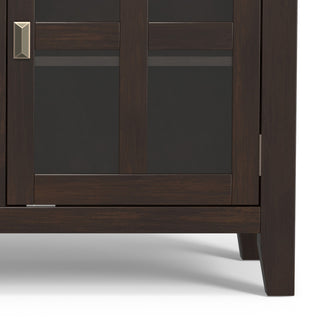 Artisan Solid Wood Sideboard Buffet, Dark Chestnut Brown