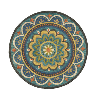 Floral Escape Mandala Area Rug, 6' Round