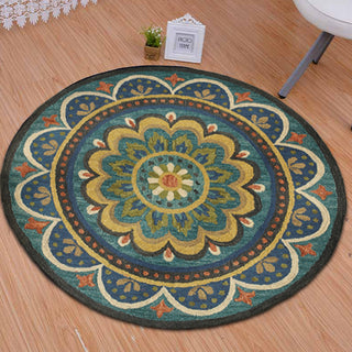 Floral Escape Mandala Area Rug, 6' Round
