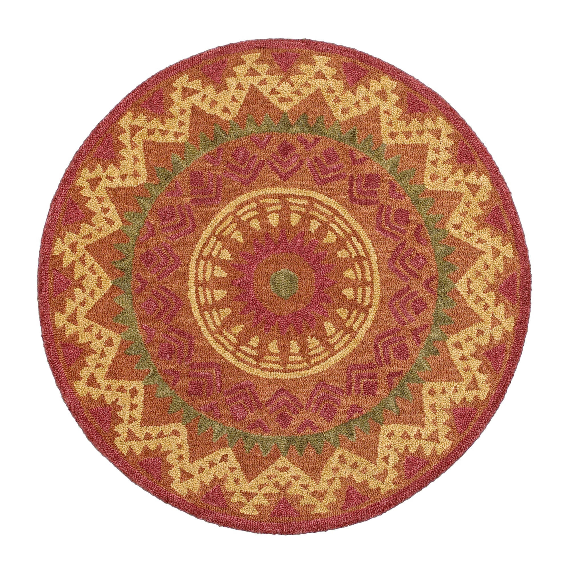 Southwestern Medallion Area Rug, 6' Round
