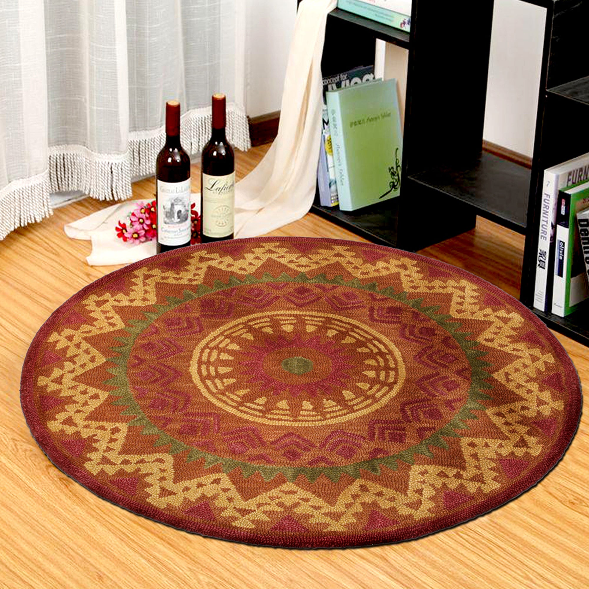 Southwestern Medallion Area Rug, 6' Round