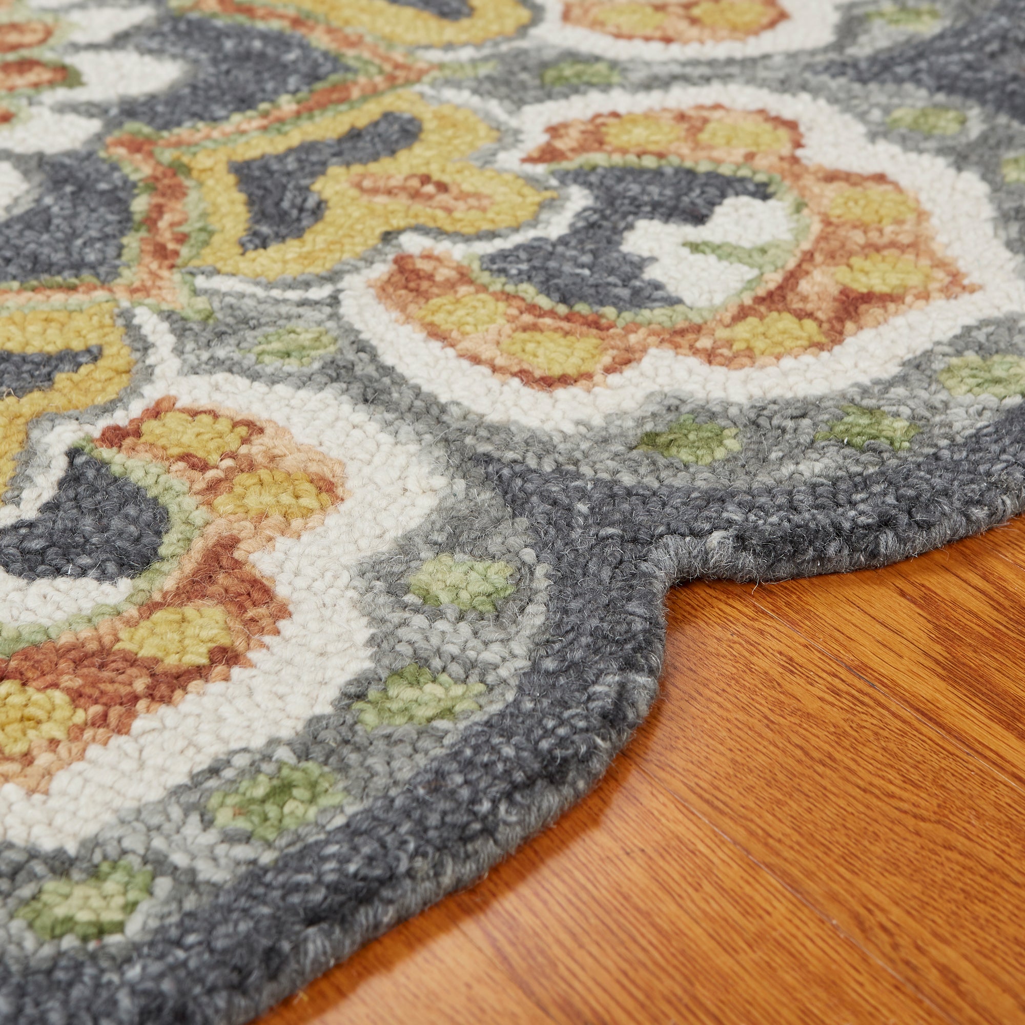 Floral Sun Area Rug, 4' Round