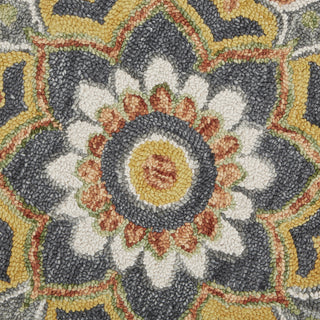 Floral Sun Area Rug, 4' Round
