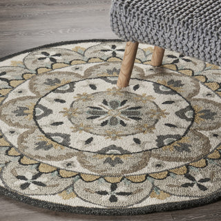 Floral Awakening Area Rug, 6' Round