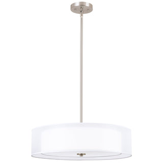 Kira Home Lindos 20" Double Drum Chandelier, Glass Diffuser, Stem-Hung