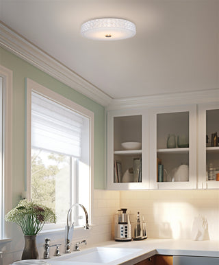 Kira Home Maxine 15" Flush Mount Ceiling Light, Integrated 20W LED, Crystal