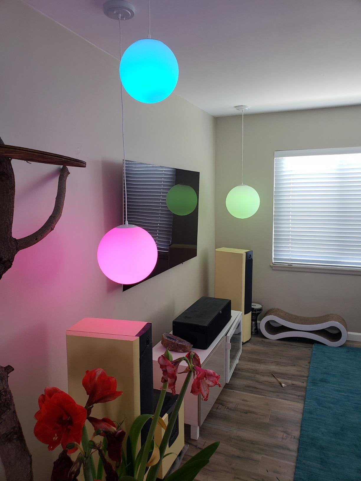Kira Home Ceres 12" Hanging Orb Pendant Light, Smooth Frosted Diffuser