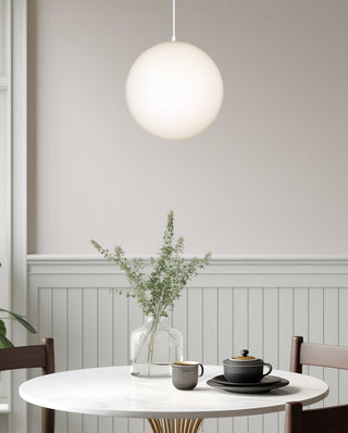 Kira Home Ceres 12" Hanging Orb Pendant Light, Smooth Frosted Diffuser