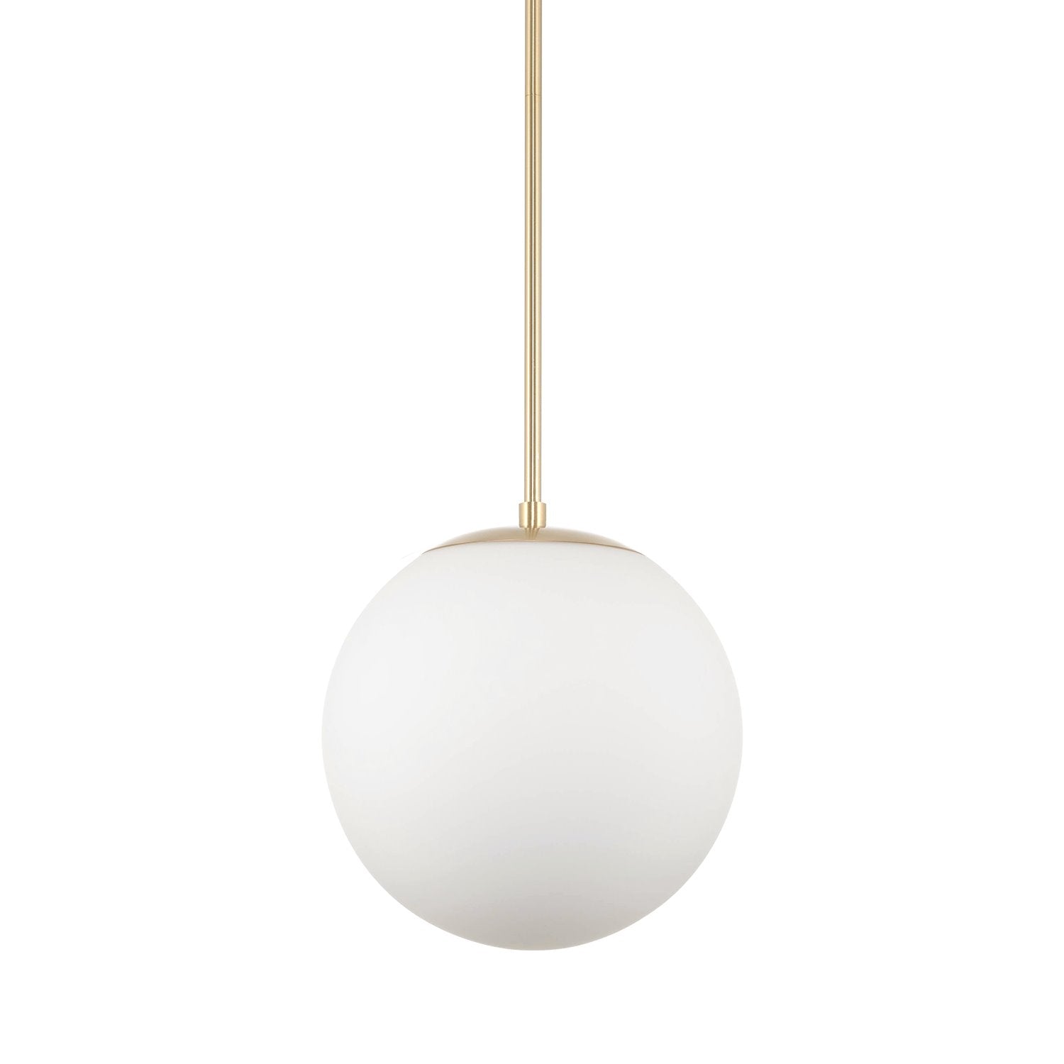 Kira Home Ceres 12" Hanging Orb Pendant Light, Smooth White Frosted Diffuser
