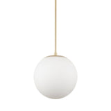 Kira Home Ceres 12" Hanging Orb Pendant Light, Smooth White Frosted Diffuser