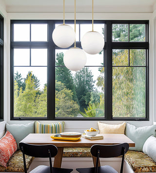 Kira Home Ceres 12" Hanging Orb Pendant Light, Smooth White Frosted Diffuser