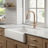 Grace Fireclay 34" Single Bowl Quick-Fit Undermount Traditional Kitchen Sink