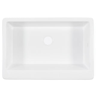 Grace Fireclay 34" Single Bowl Quick-Fit Undermount Traditional Kitchen Sink