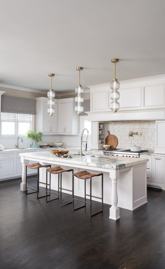 Fredrick Ramond Reign Small Led Convertible Pendant, Lacquered Brass