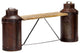 Vidaxl Milk Bottle Bench 59.1"x13"x25.2" Solid Mango Wood