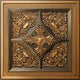 Antique Gold 3D Ceiling Panels, 2'x2', 100 Sq Ft, Pack of 25