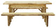 Live Edge Locust Autumnwood Table with 2 Wildwood Benches, Unfinished, 6 Foot