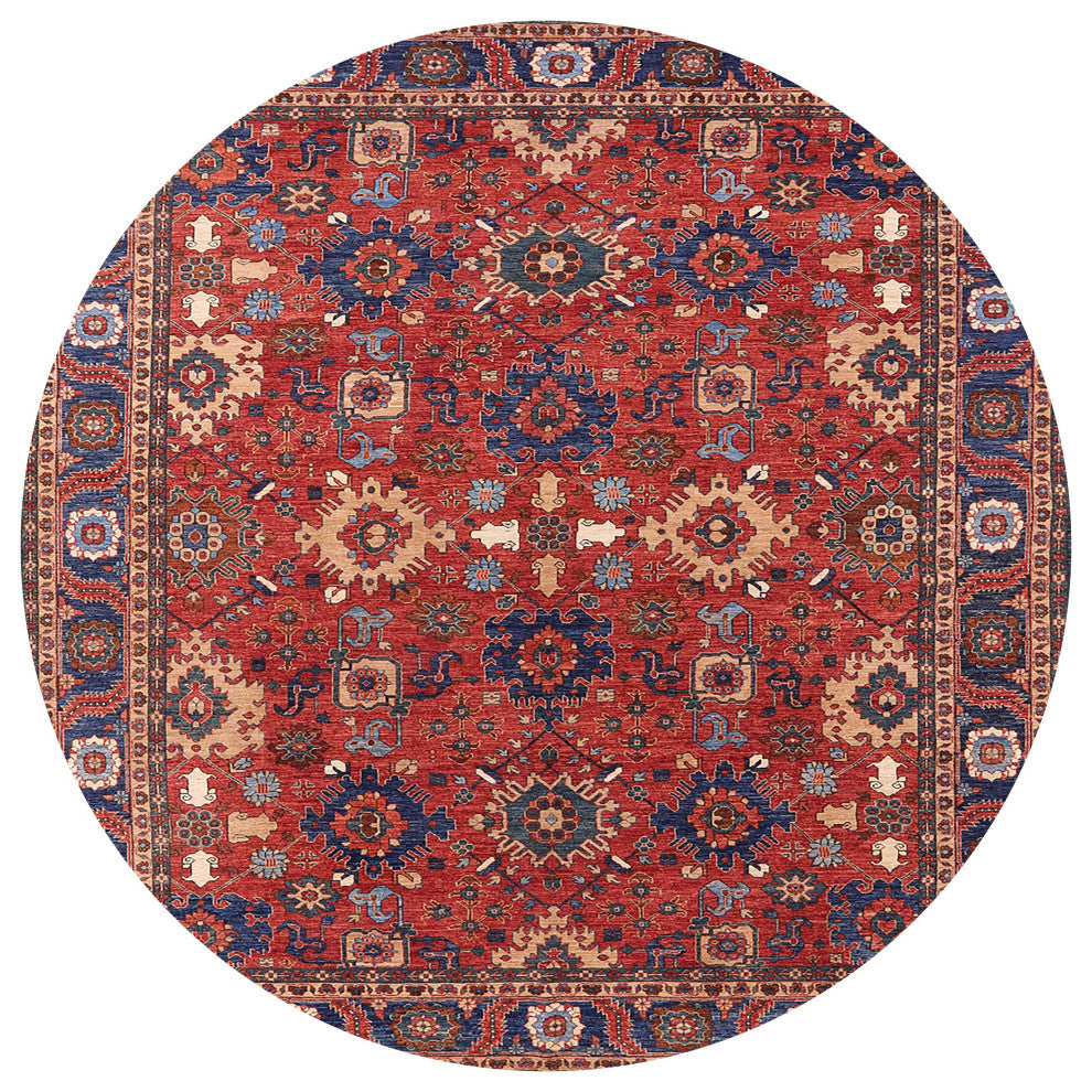 Ahgly Company Indoor Round Mid-Century Modern Area Rugs, 5' Round