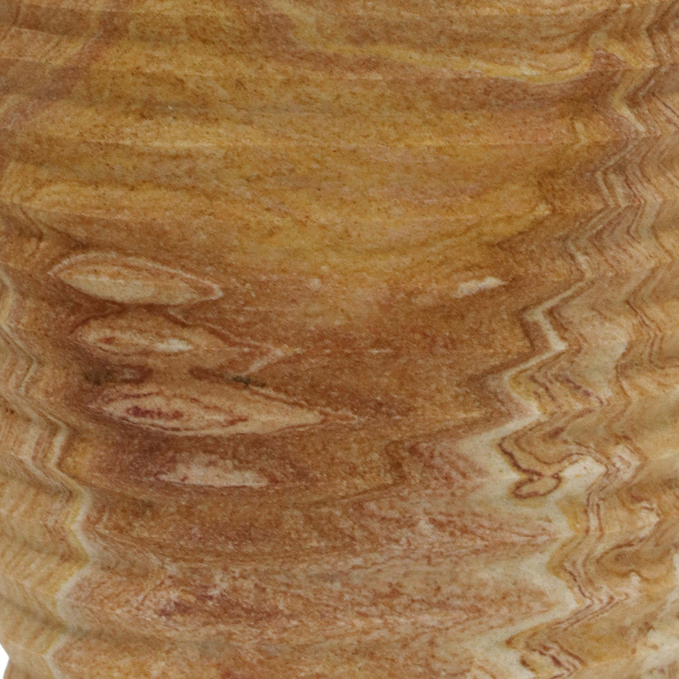 Saava Vase in Sandstone, Ribbed