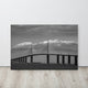 Skyway Bridge Black & White Landscape Photo Canvas Wall Art Print, 24" X 36"