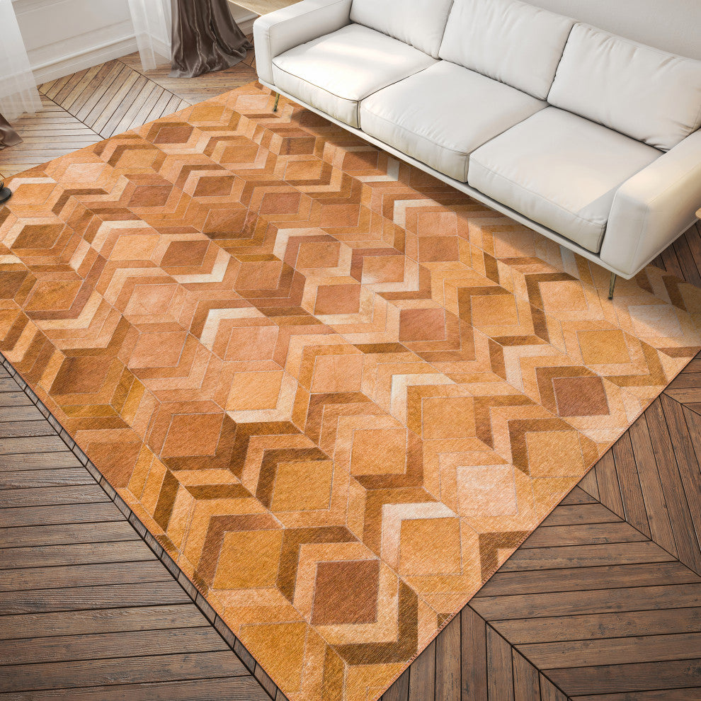 Indoor/Outdoor Stetson SS5 Spice Machine Washable 8' x 10' Rug