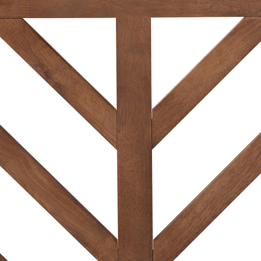 Belisma Modern and Contemporary Ash Walnut Finished Wood King Size Headboard
