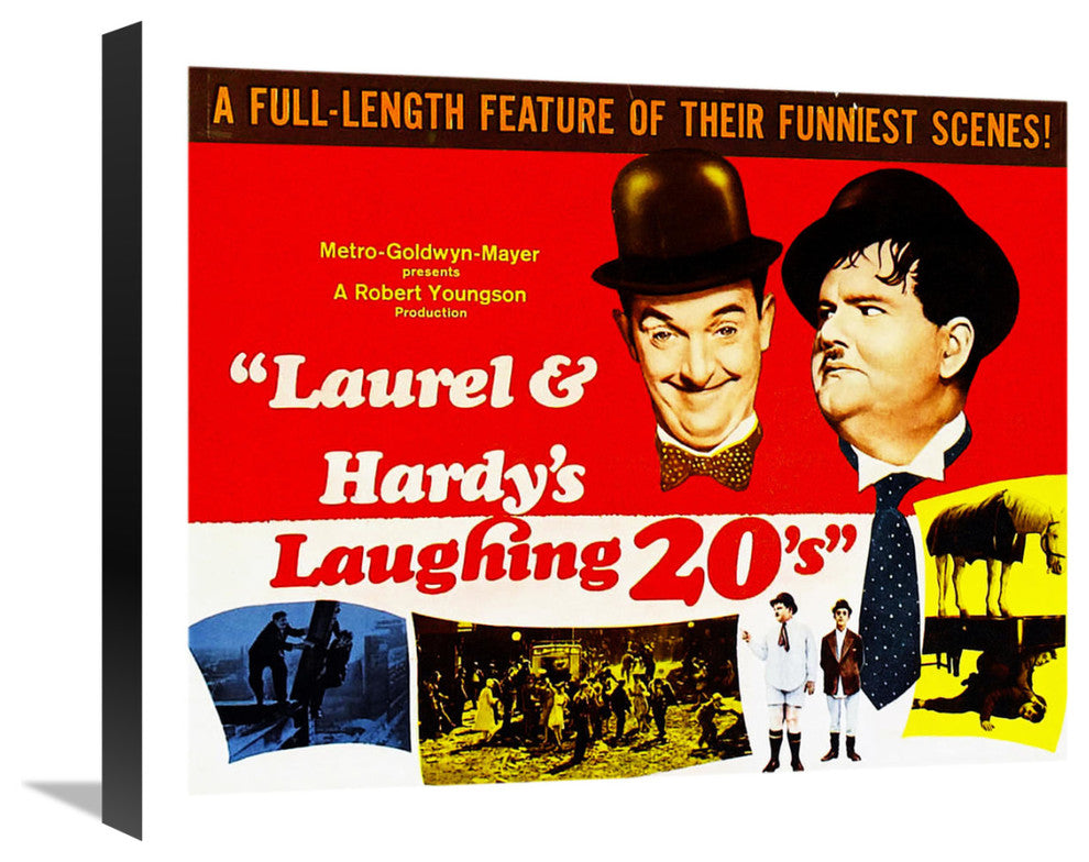 "Laurel & Hardy - The Perils of Laurel & Hardy" Canvas Giclee, 22"x18"