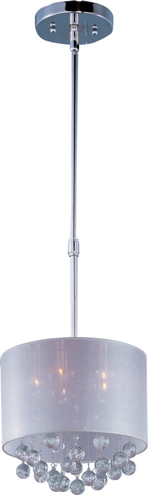 Veil-Single Pendant, Polished Chrome, 15"