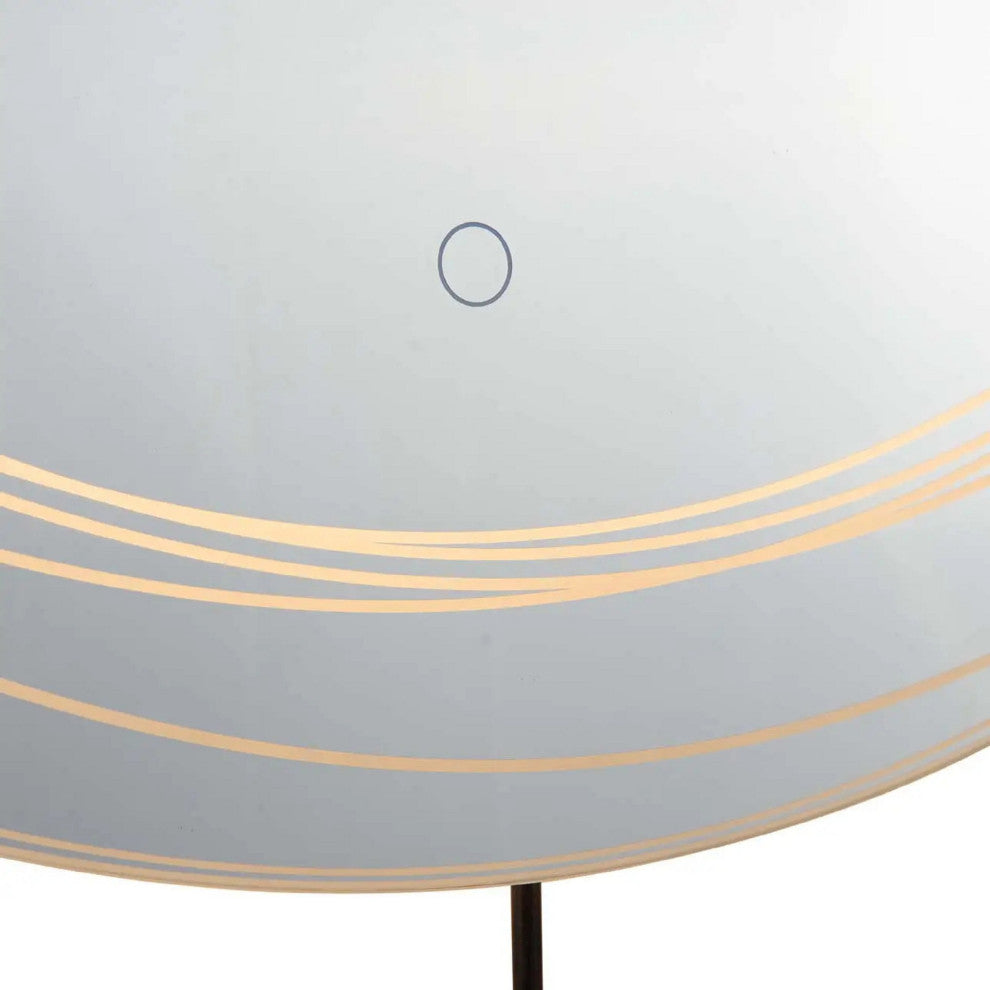 Mojave 36" Round Backlit LED Wall Mirror - Chrome