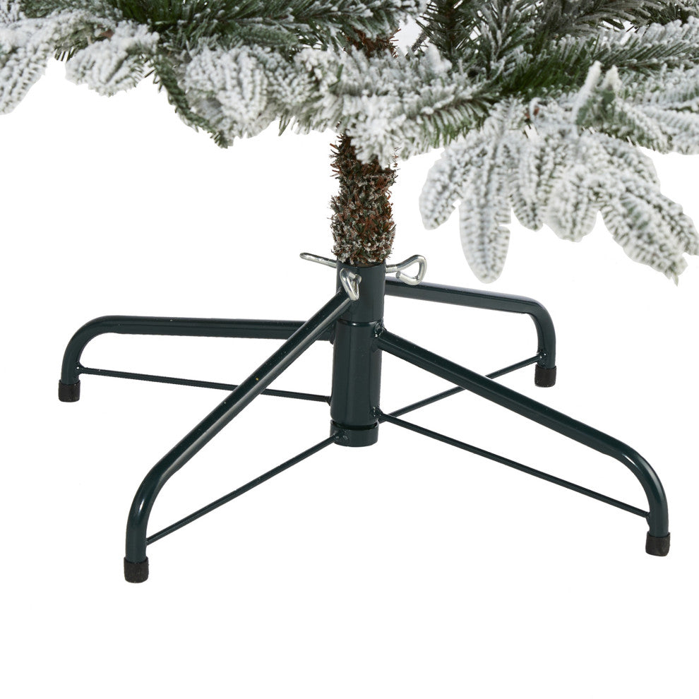 5.5ï¿½ Flocked Manchester Spruce Christmas Tree/ 200 Lights/ 560 Bendable Branches