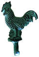 Rooster Hook, Distressed Green, Set of 2