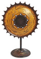 Industrial Iron Sun Gear Mirror