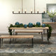 Linear 6 Light Chandelier, Oil Rubbed Bronze and Clear Glass