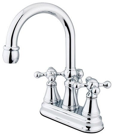 Kingston Brass 4" Centerset Bathroom Faucet, Polished Chrome