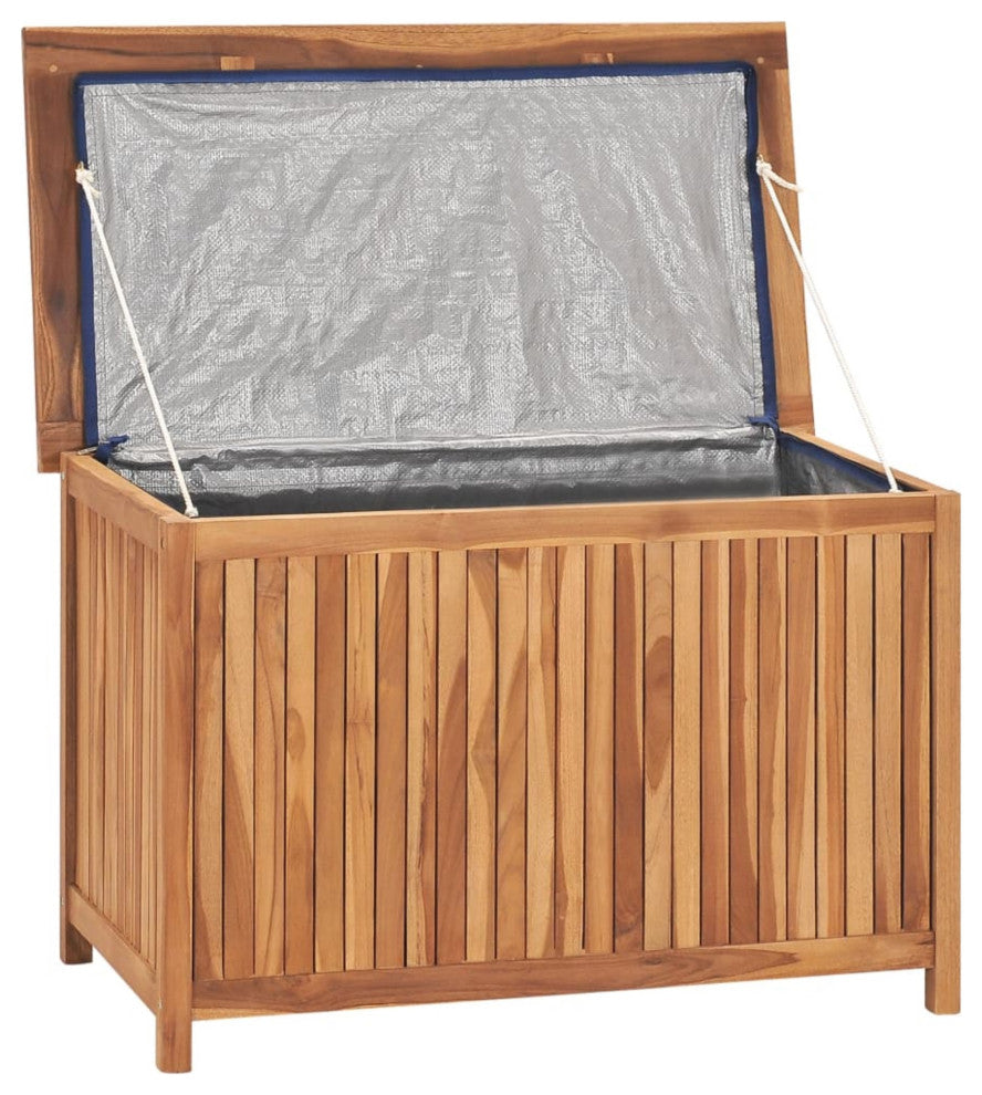 Vidaxl Garden Storage Box 35.4"x19.7"x22.8" Solid Teak Wood