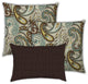 3-Piece Set Brown Paisley Indoor Outdoor Sewn Pillows