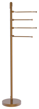 Floor Standing 49" 4 Pivoting Swing Arm Towel Holder, Brushed Bronze