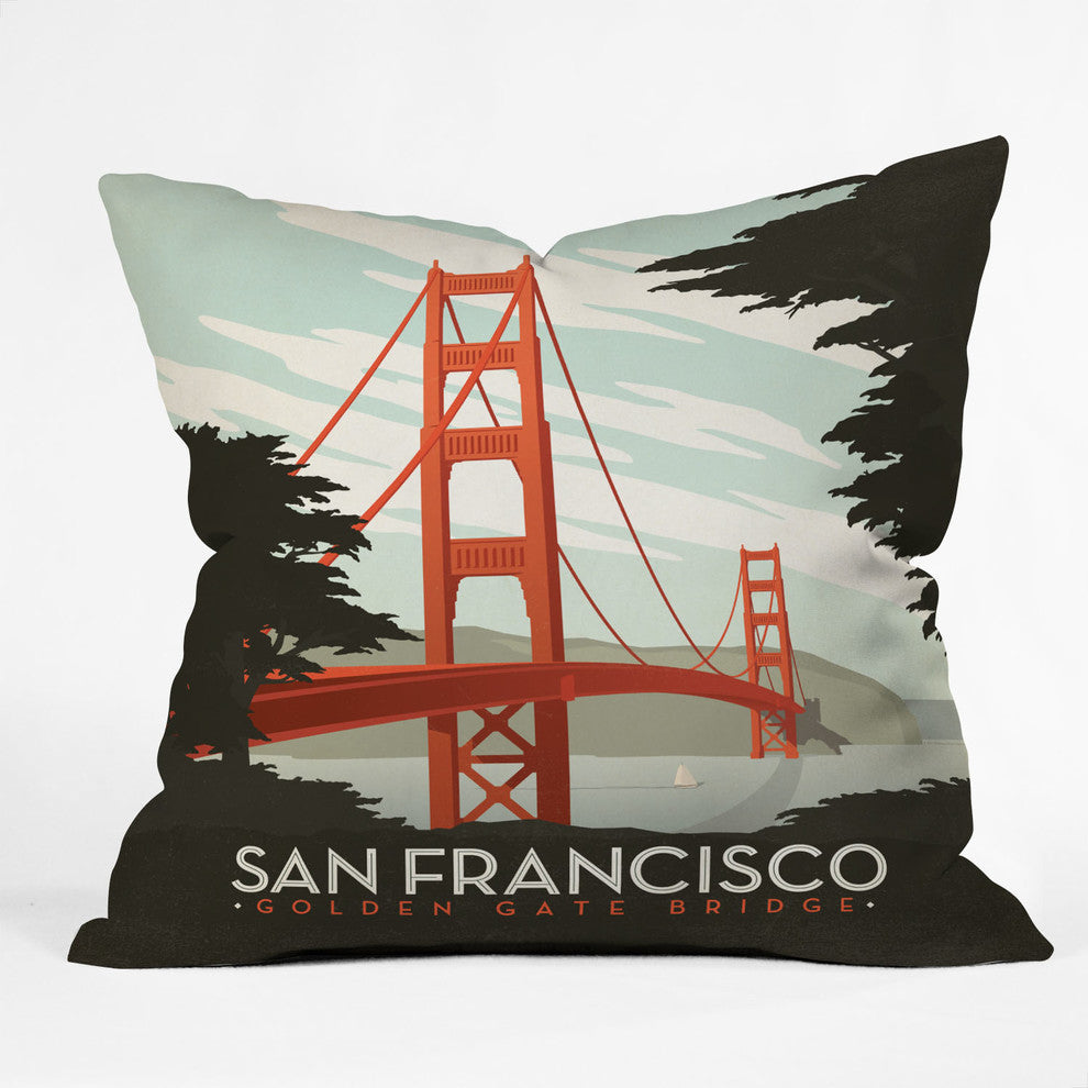 Anderson Design Group San Francisco Outdoor Throw Pillow