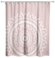 Simple Pink Boho Circle 71x74 Shower Curtain