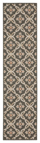 Oriental Weavers Latitude Grey/ Orange Geometric Indoor/Outdoor Rug 1'10"X7'6"