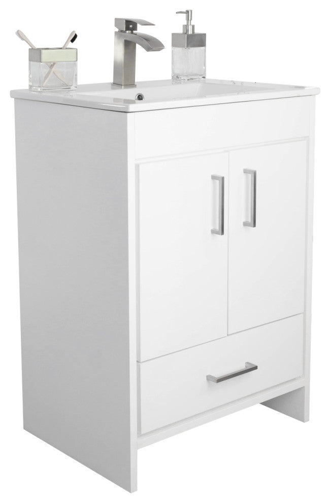 Skylar 24" Single Sink Freestanding Bathroom Vanity Set, White