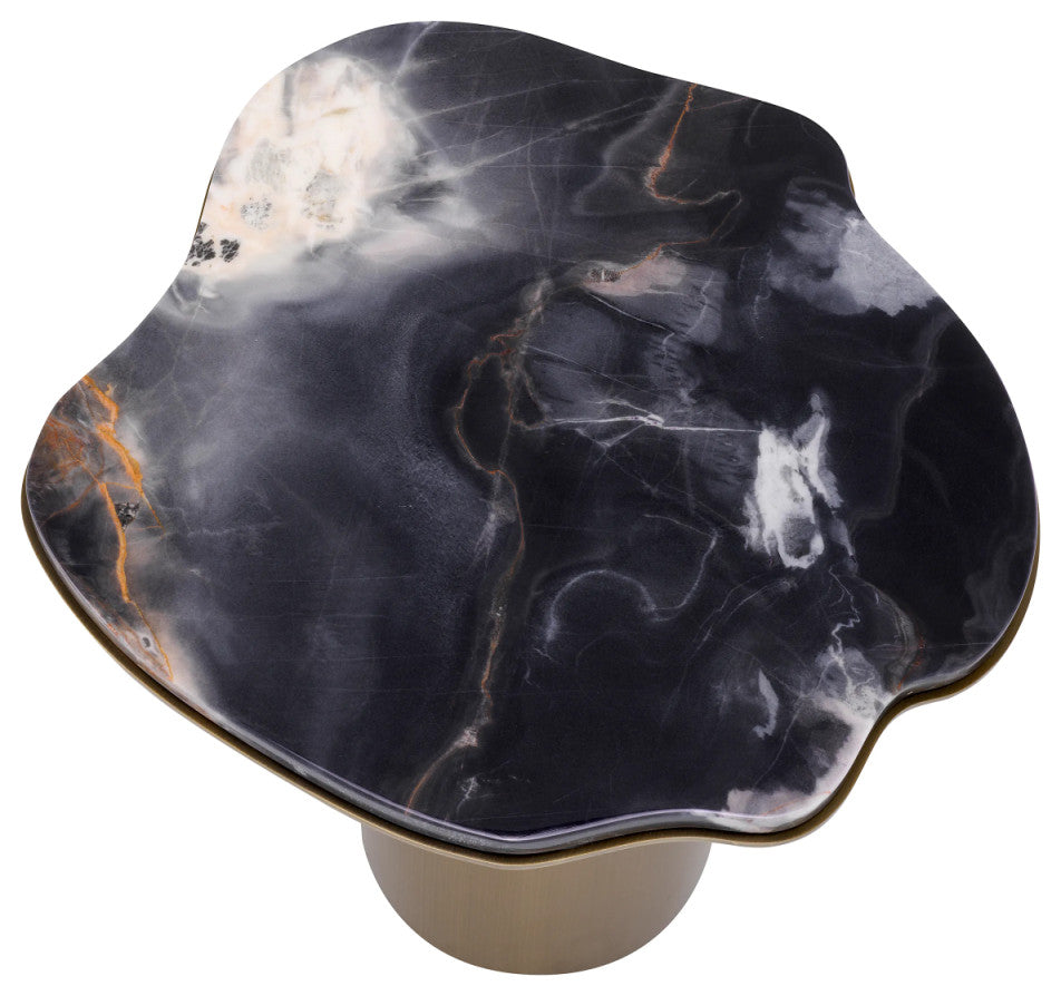 Free-Form Marble Side Table | Eichholtz Shapiro, Black