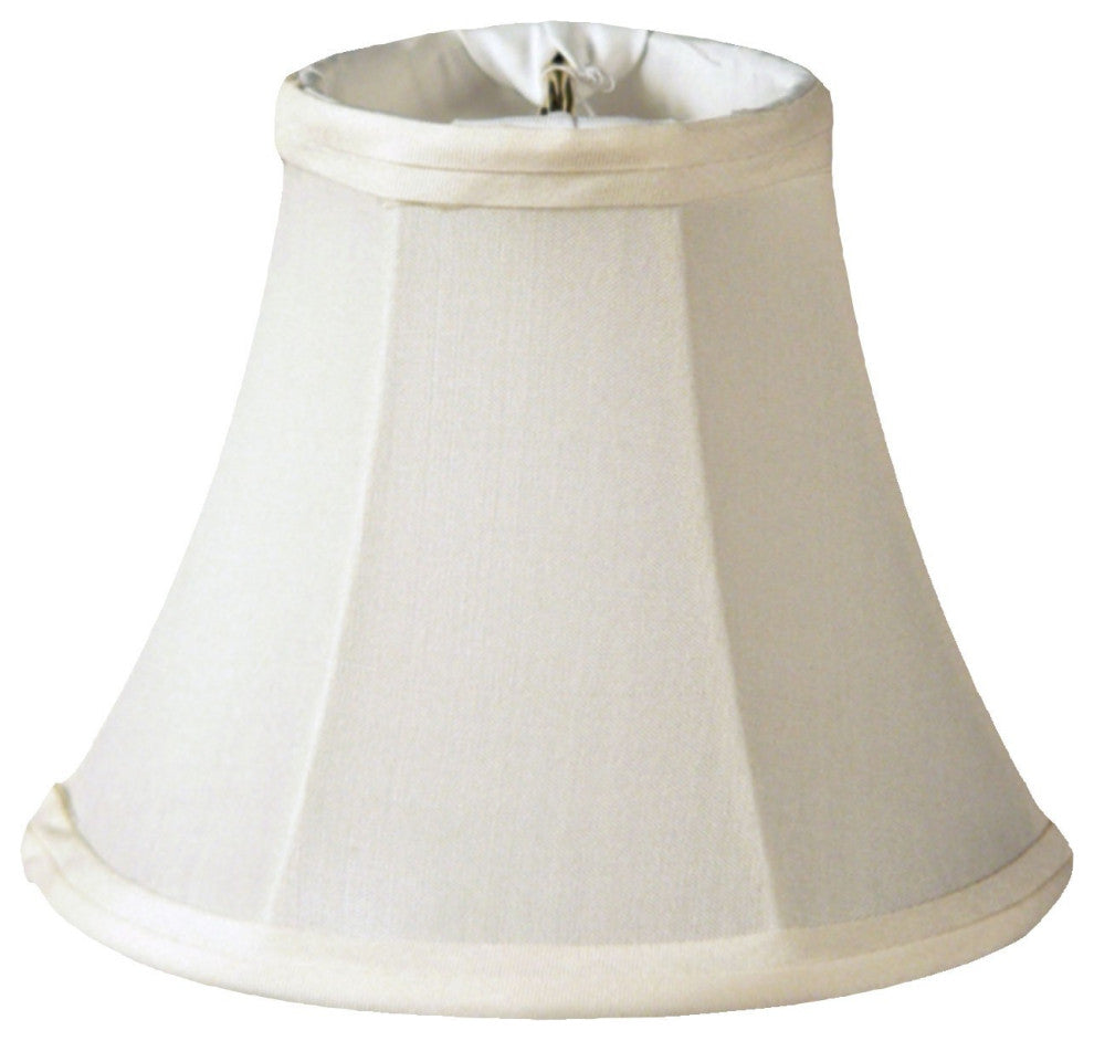 4" Ivory Slanted Silk Set of 6 Chandelier Pongee Shantung Lampshades