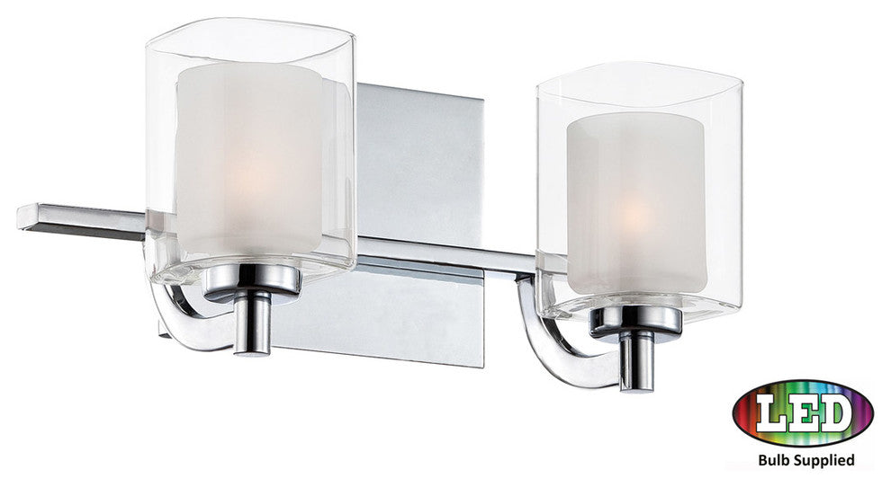 Quoizel KLT8602CLED Two Light Bath Fixture Kolt Polished Chrome