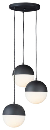 ET2 E20364-92 Half Moon 3 Light 17"W LED Multi Light Pendant - Black