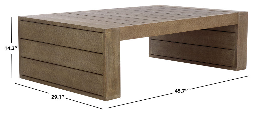 Safavieh Couture Santiago Indoor-Outdoor Patio Coffee Table, Natural