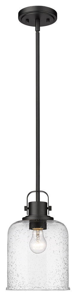 Zlite 340P8-MB 1-Light Pendant, Clear Seeded